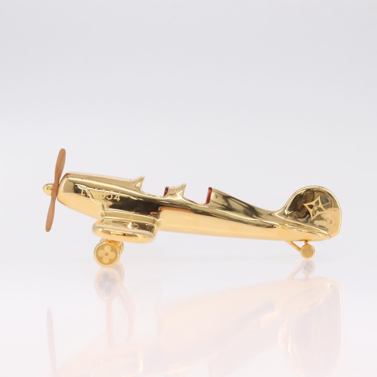 LOUIS VUITTON Airplane Paper Weight Gold GI1158 LV Auth 206982SM