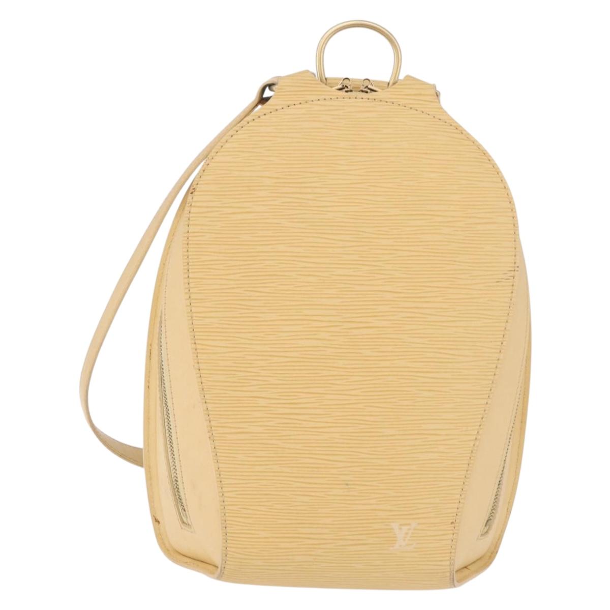 LOUIS VUITTON Epi Mabillon Backpack Vanilla M5223A LV Auth 207003