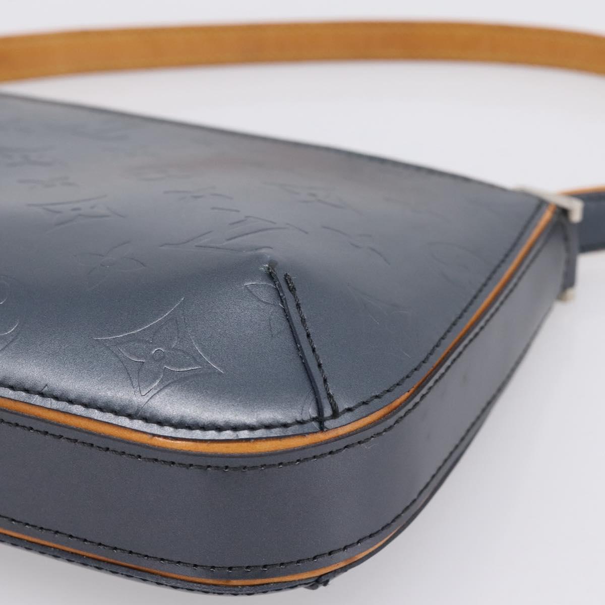 LOUIS VUITTON Monogram Mat Fowler Hand Bag Navy M55145 LV Auth 207018V