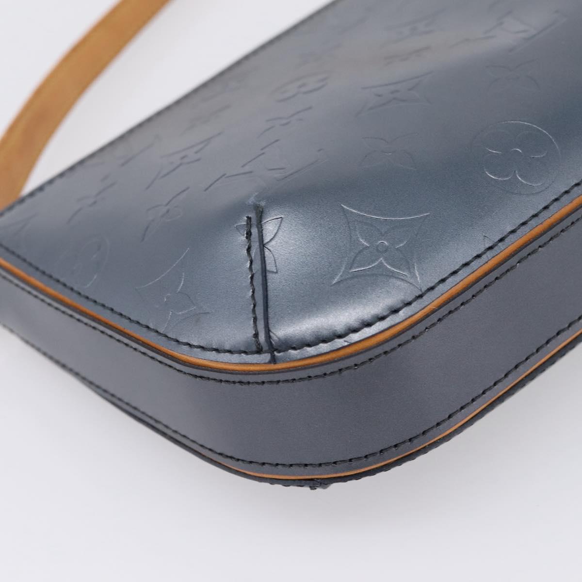 LOUIS VUITTON Monogram Mat Fowler Hand Bag Navy M55145 LV Auth 207018V