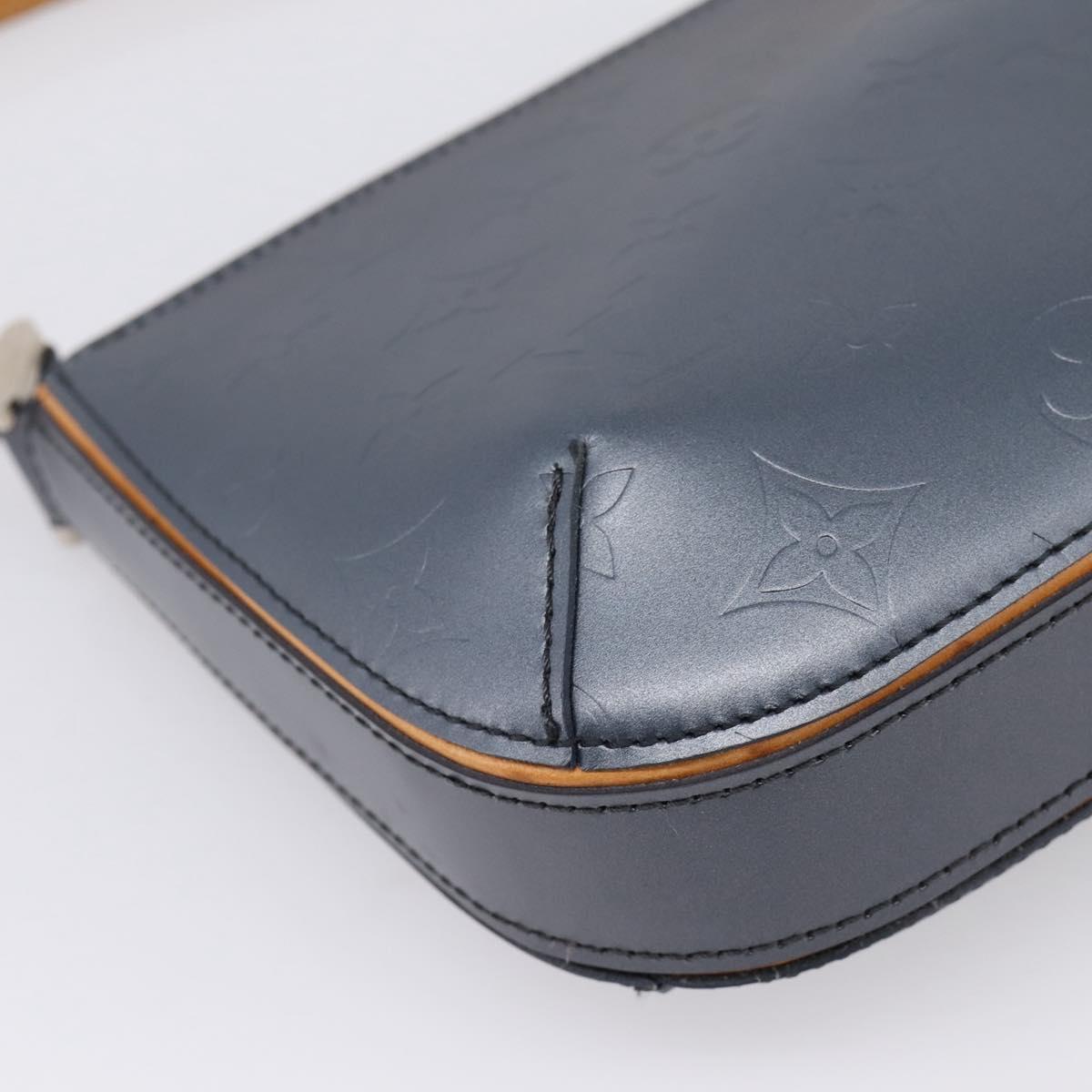 LOUIS VUITTON Monogram Mat Fowler Hand Bag Navy M55145 LV Auth 207018V