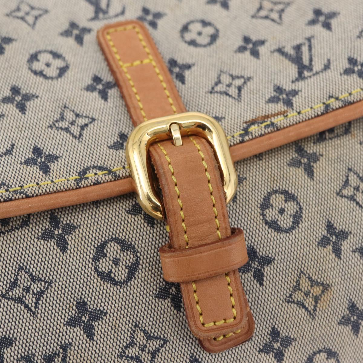 LOUIS VUITTON Monogram Mini Camille Chain Bag Blue M92002 LV Auth 207024
