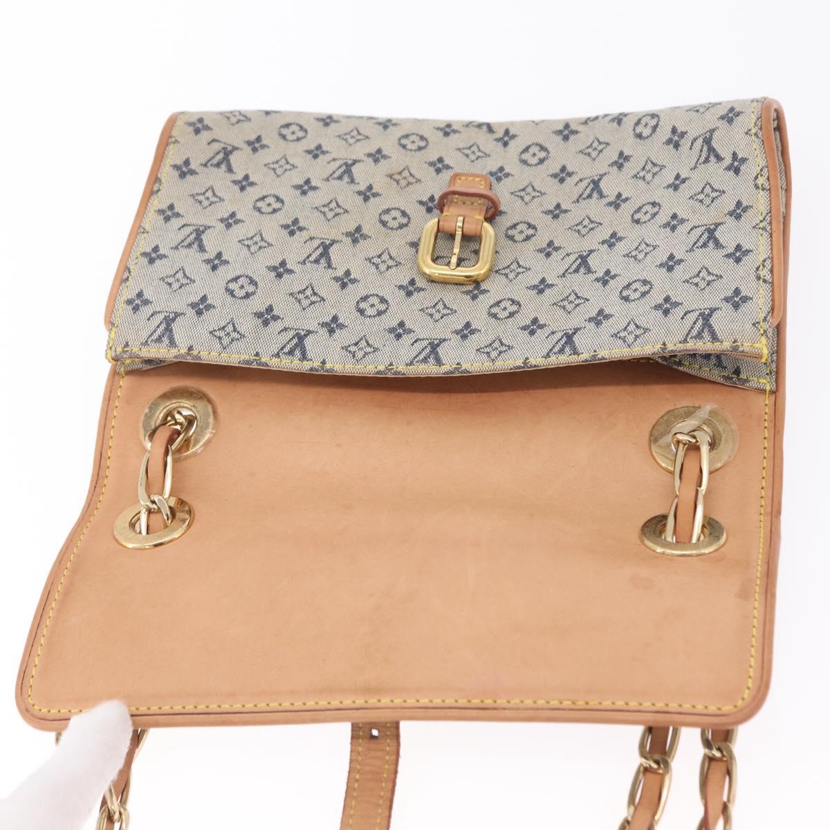 LOUIS VUITTON Monogram Mini Camille Chain Bag Blue M92002 LV Auth 207024