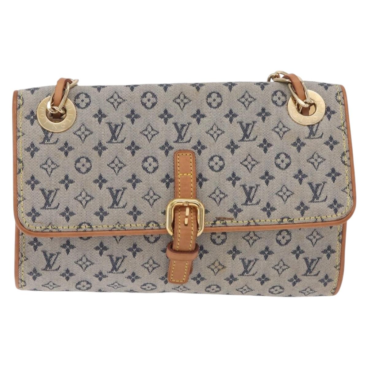 LOUIS VUITTON Monogram Mini Camille Chain Bag Blue M92002 LV Auth 207024