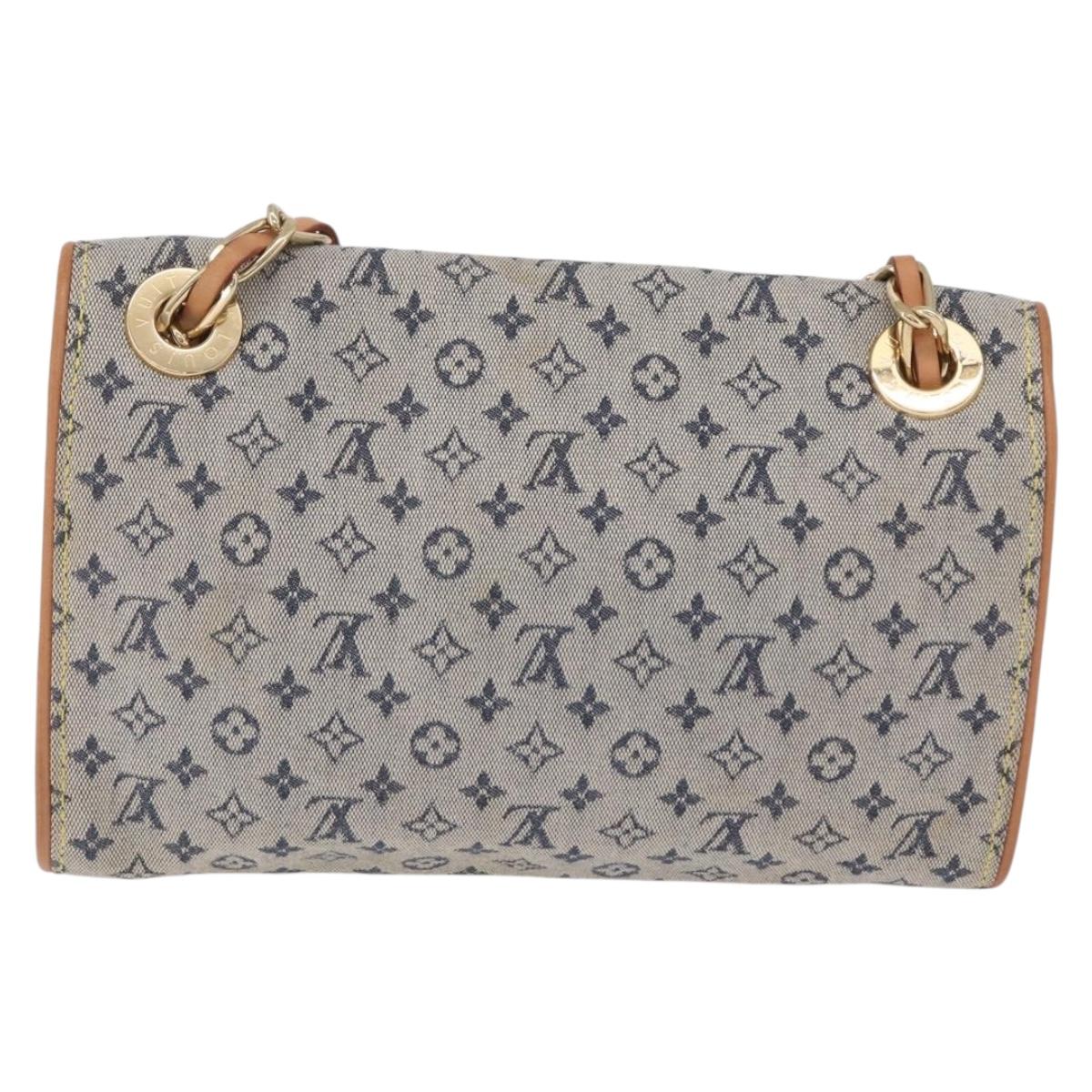 LOUIS VUITTON Monogram Mini Camille Chain Bag Blue M92002 LV Auth 207024
