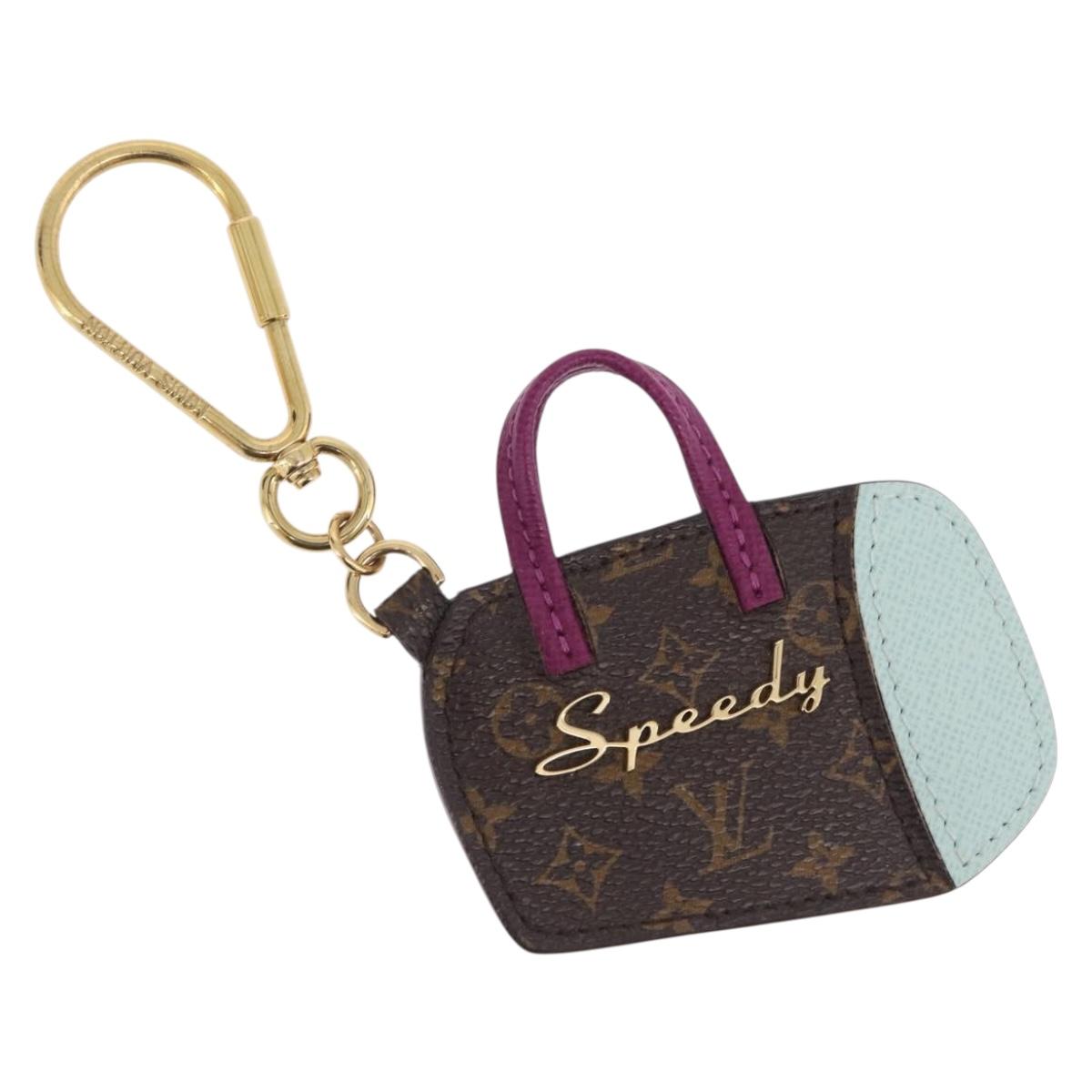 LOUIS VUITTON Monogram Porte Cles BB Key Holder Light Blue M66183 LV Auth 207029