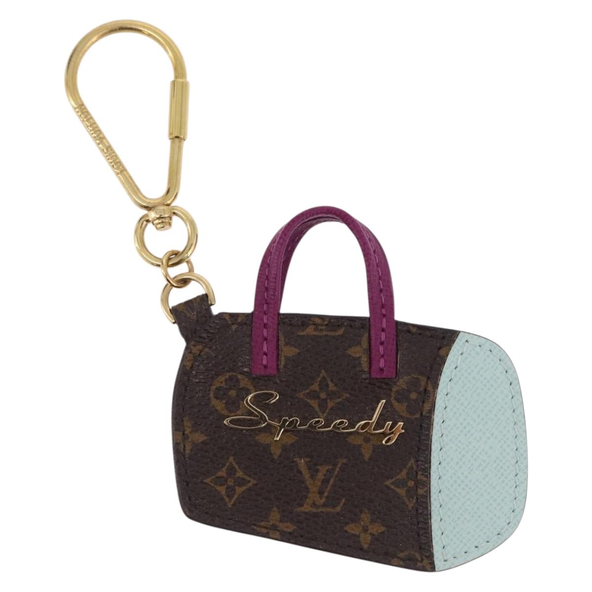 LOUIS VUITTON Monogram Porte Cles BB Key Holder Light Blue M66183 LV Auth 207029
