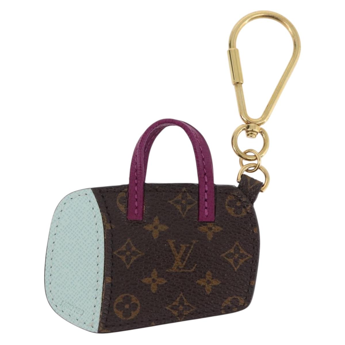 LOUIS VUITTON Monogram Porte Cles BB Key Holder Light Blue M66183 LV Auth 207029