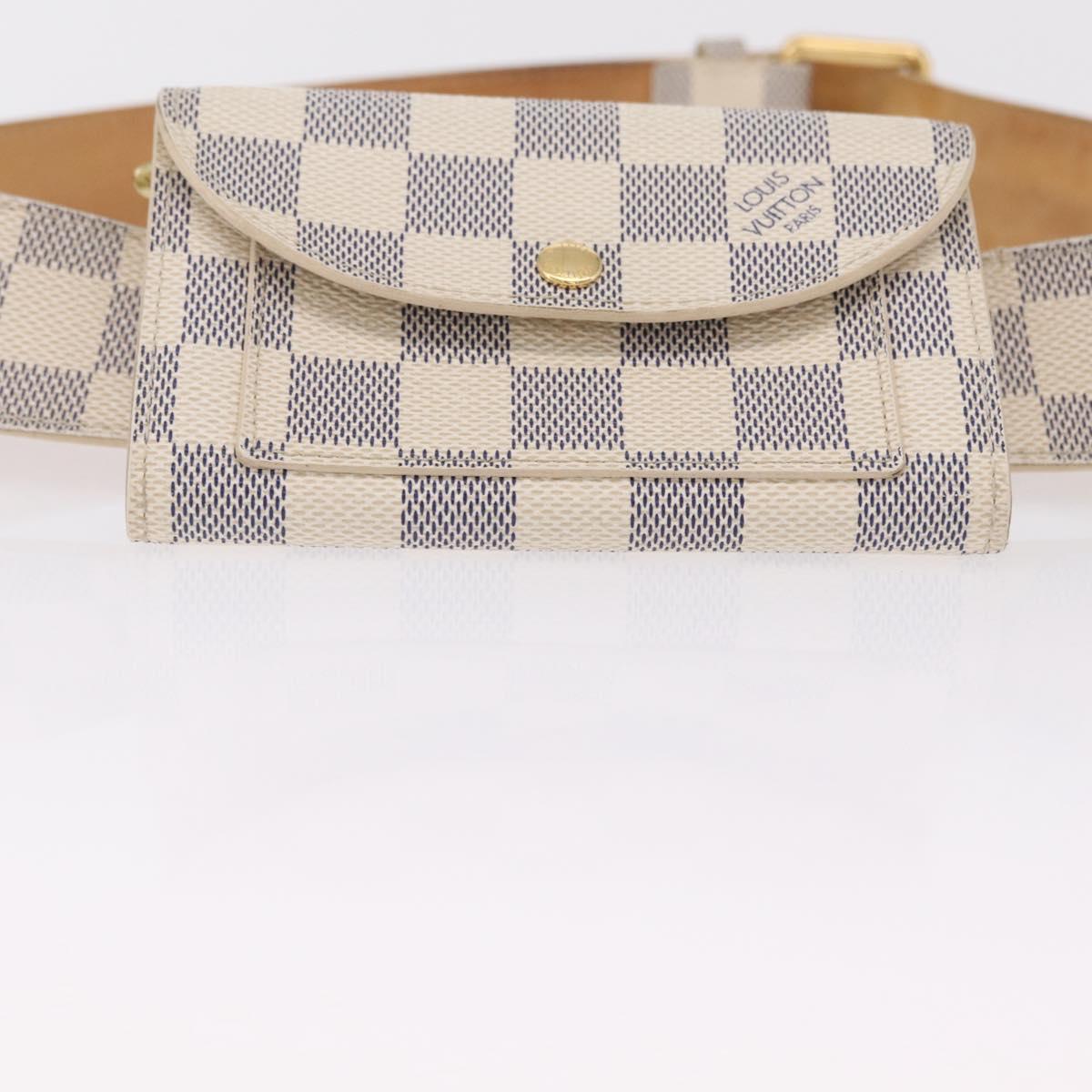LOUIS VUITTON Damier Azur Ceinture Pochette Solo Bag M9835T LV Auth 207030A