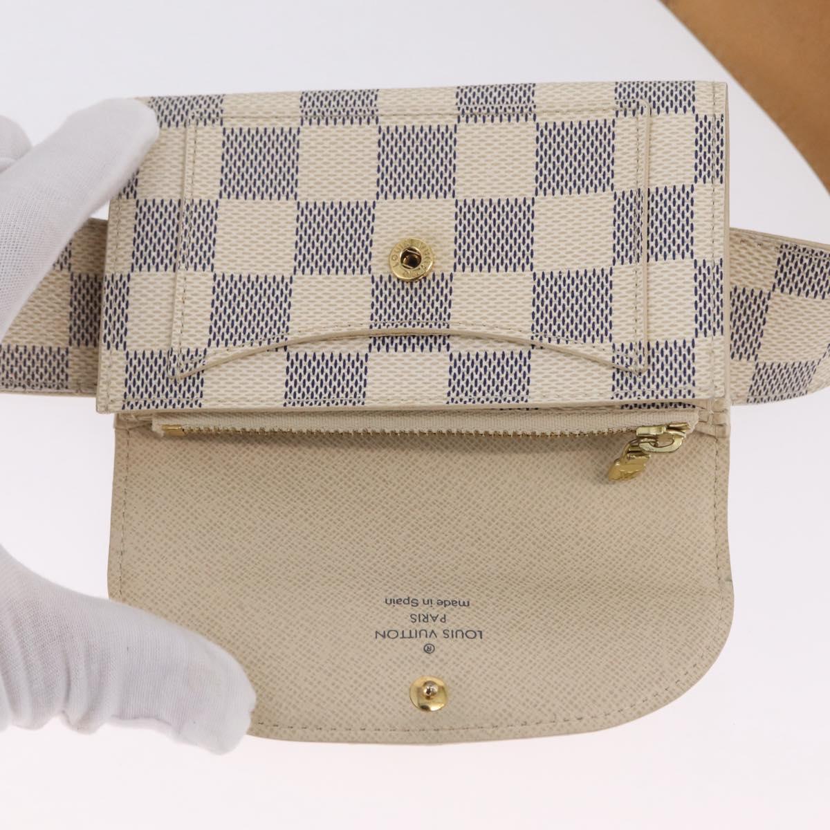 LOUIS VUITTON Damier Azur Ceinture Pochette Solo Bag M9835T LV Auth 207030A
