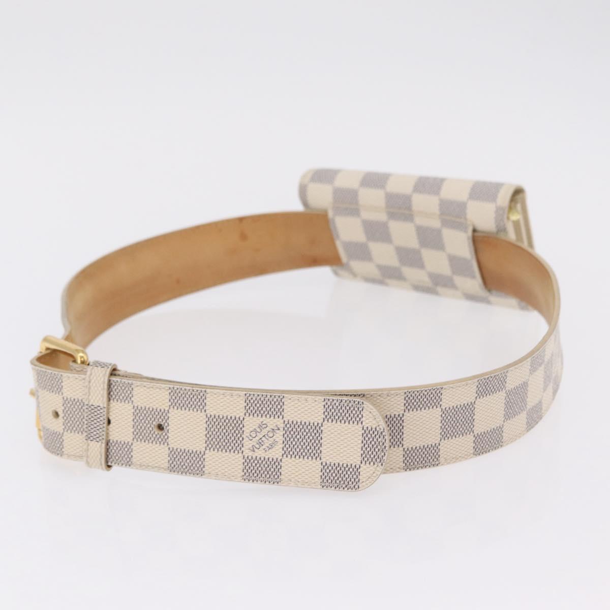 LOUIS VUITTON Damier Azur Ceinture Pochette Solo Bag M9835T LV Auth 207030A