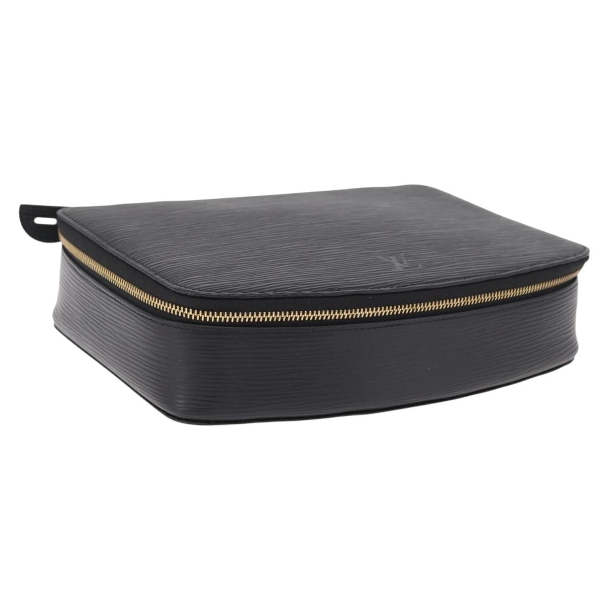 LOUIS VUITTON Epi Posh Monte Carlo Jewelry Box Black M48362 LV Auth 207034V