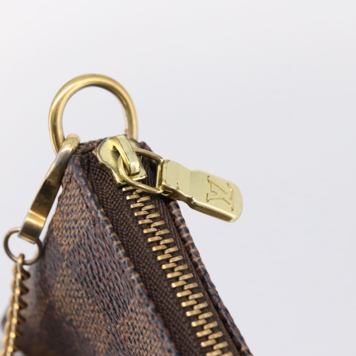 LOUIS VUITTON Ebene Mini Pochette Accessoires Pouch N58009 LV Auth 207035A