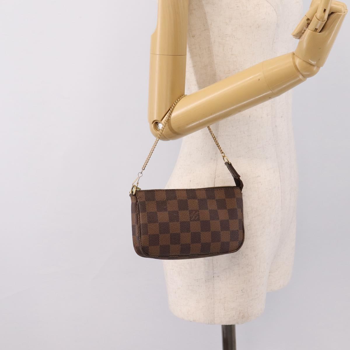 LOUIS VUITTON Ebene Mini Pochette Accessoires Pouch N58009 LV Auth 207035A