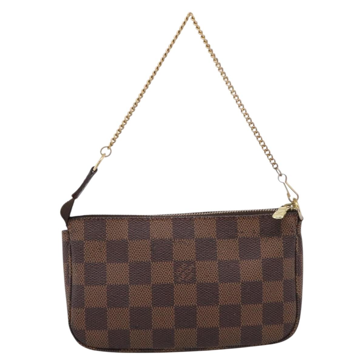 LOUIS VUITTON Ebene Mini Pochette Accessoires Pouch N58009 LV Auth 207035A
