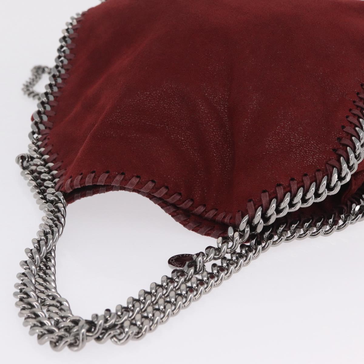 Stella McCartney Chain Falabella Bag Polyester Bordeaux 371223 Auth 207062A
