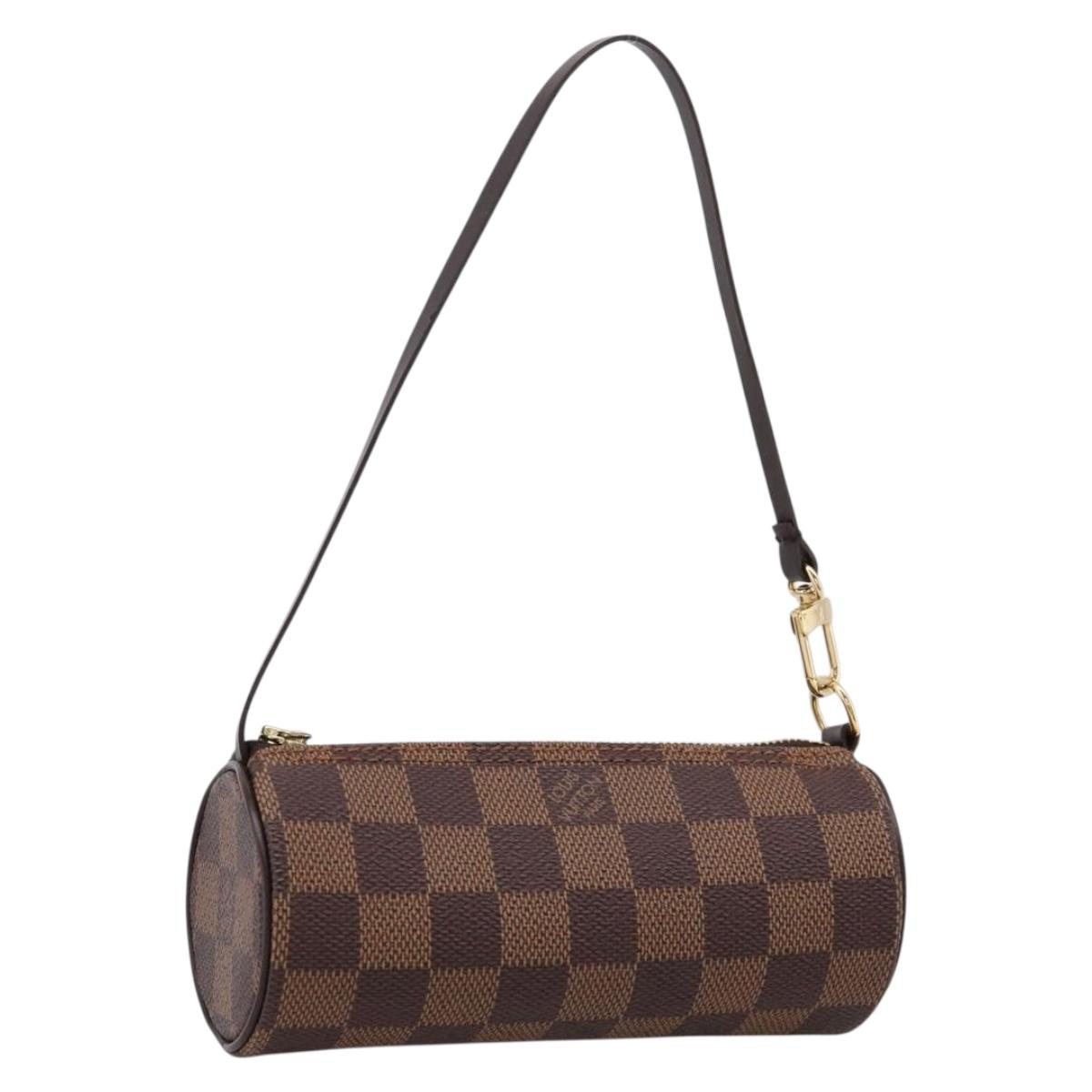LOUIS VUITTON Damier Ebene Papillon Pouch LV Auth 207071V