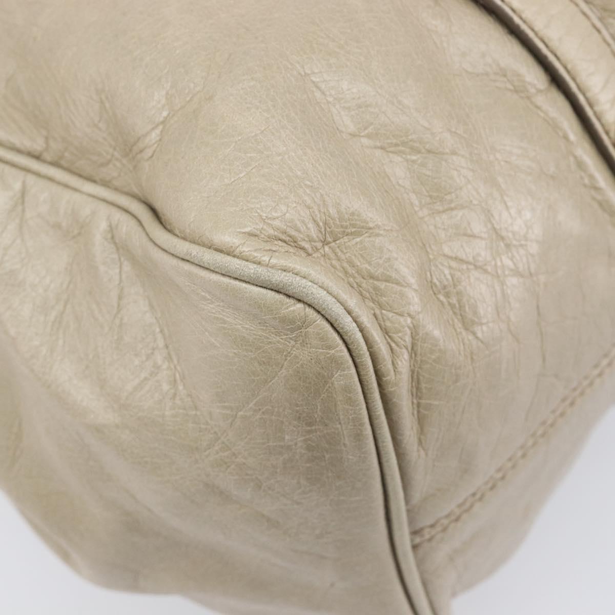 Miu Miu Matelasse Hand Bag Vitellolux 2way Beige Gold Auth 207079M