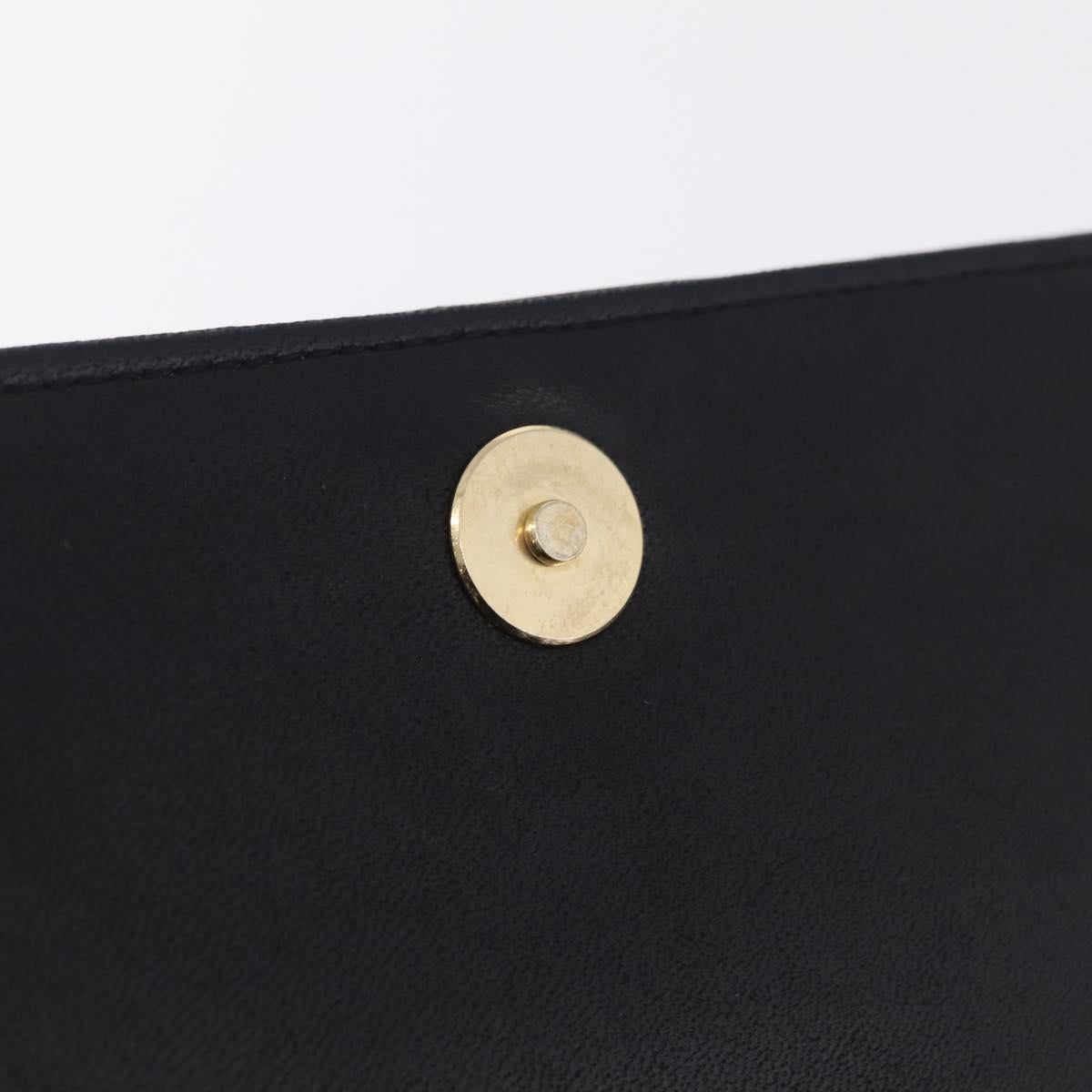 CHANEL Chain Matelasse Shoulder Bag Lamb Skin Black Gold CC Auth 207084V