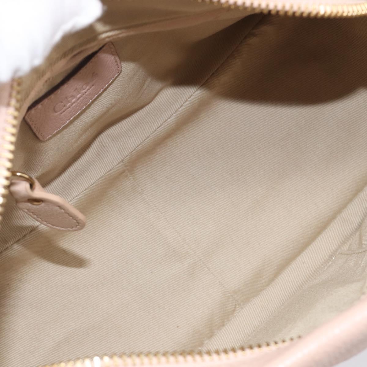 Chloe Paraty Hand Bag Leather 2way Pink Gold Auth 207095V