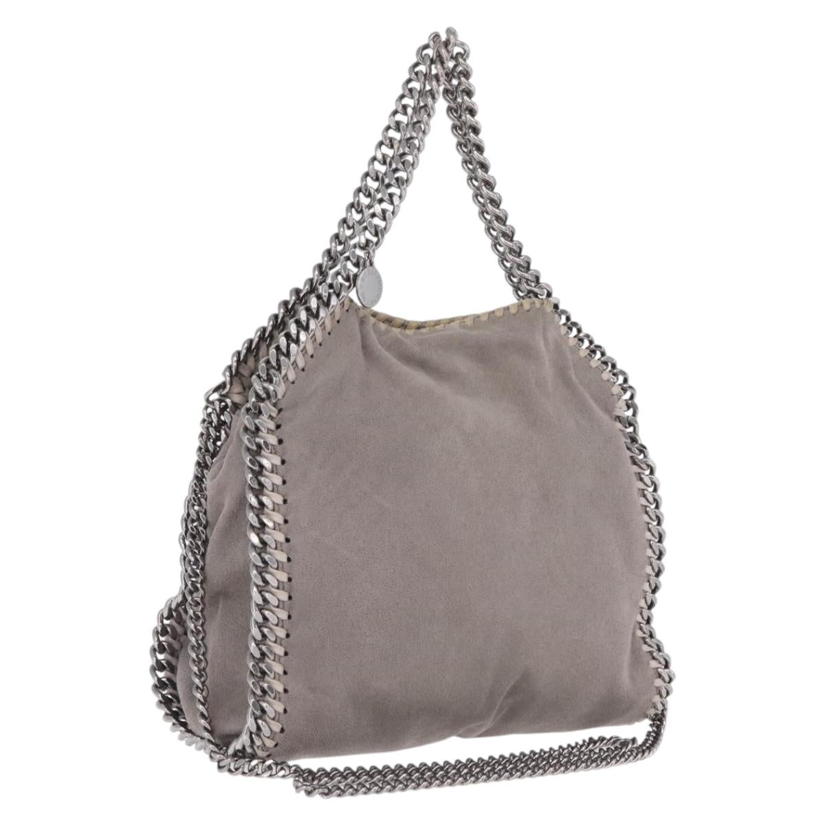 Stella McCartney Chain Falabella Bag Polyester Gray Silver 371223 Auth 207099A