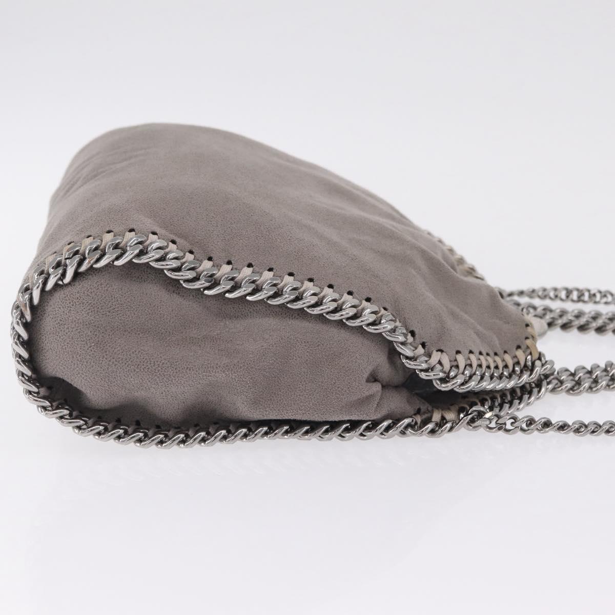 Stella McCartney Chain Falabella Bag Polyester Gray Silver 371223 Auth 207099A