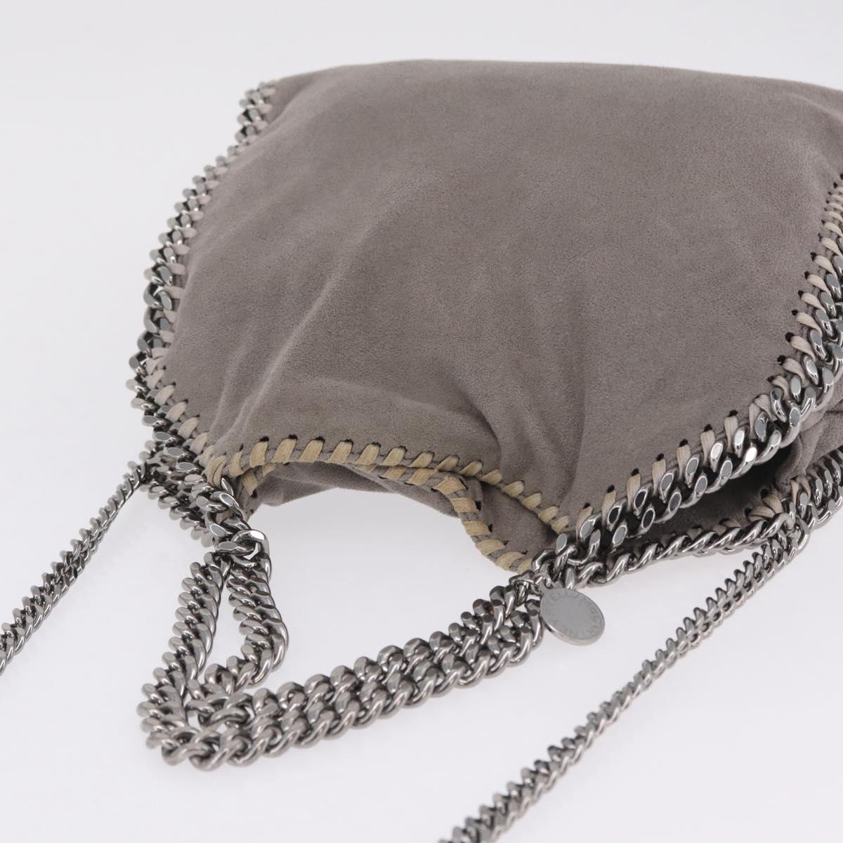 Stella McCartney Chain Falabella Bag Polyester Gray Silver 371223 Auth 207099A
