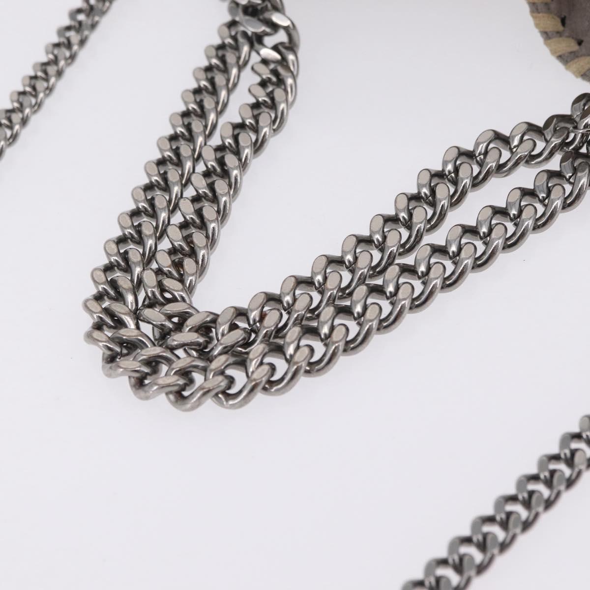 Stella McCartney Chain Falabella Bag Polyester Gray Silver 371223 Auth 207099A