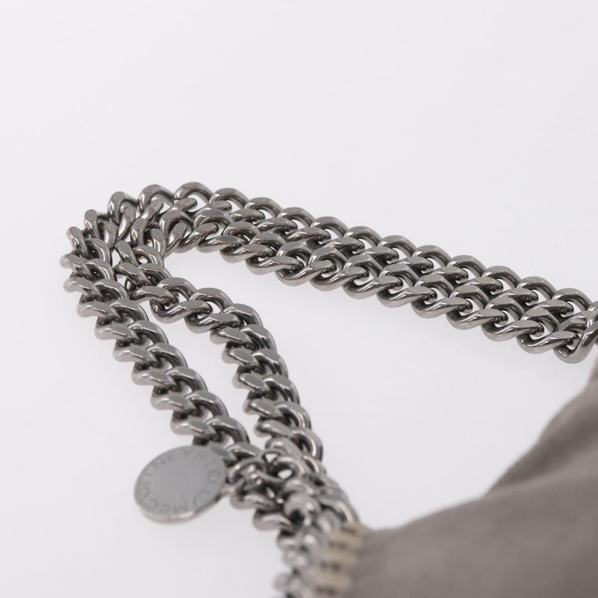 Stella McCartney Chain Falabella Bag Polyester Gray Silver 371223 Auth 207099A