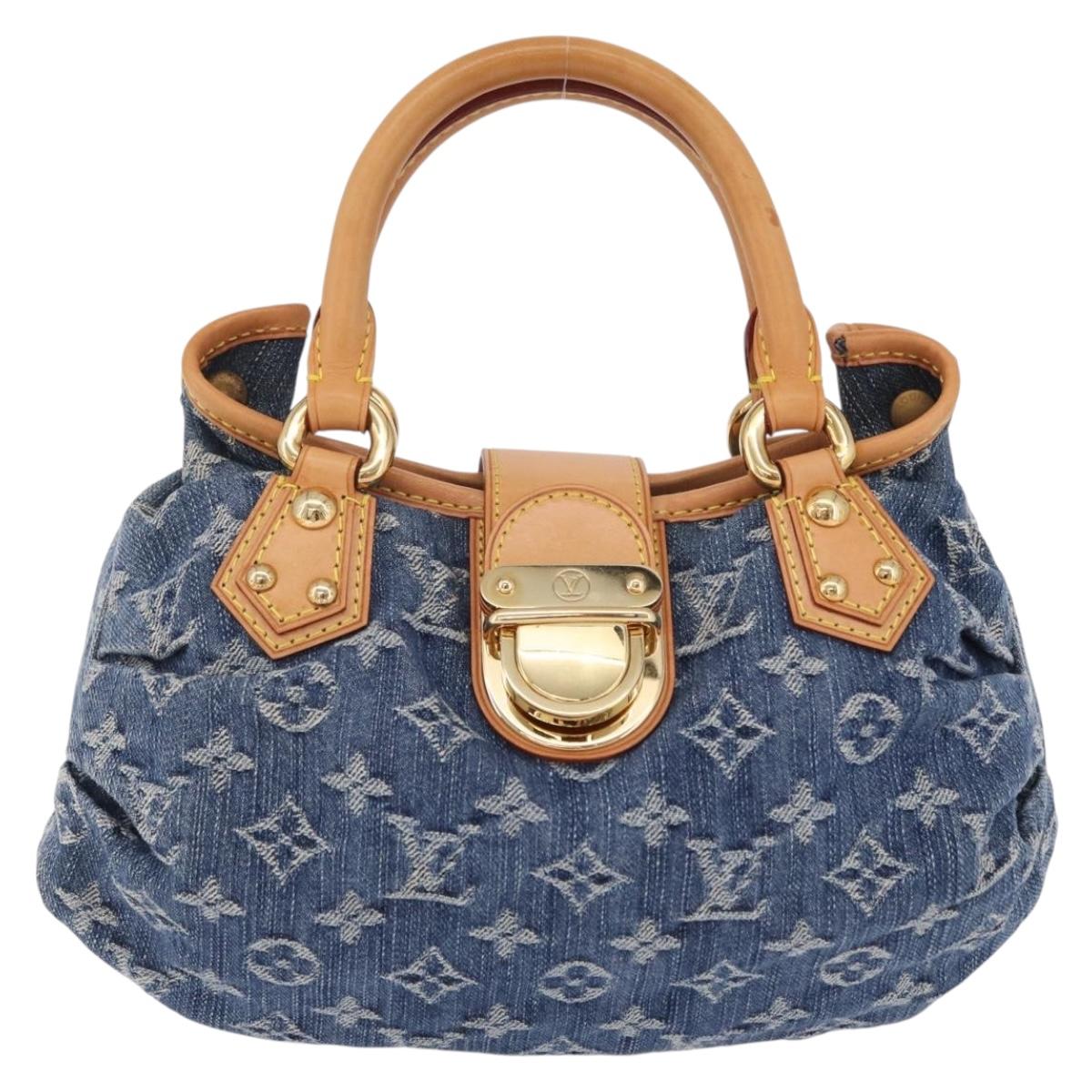 LOUIS VUITTON Monogram Denim Preity Hand Bag Blue M95020 LV Auth 207103V
