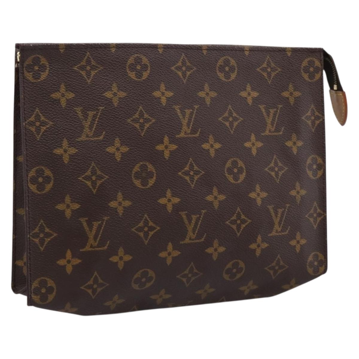 LOUIS VUITTON Monogram Poche Toilette 26 Pouch M47542 LV Auth 207107