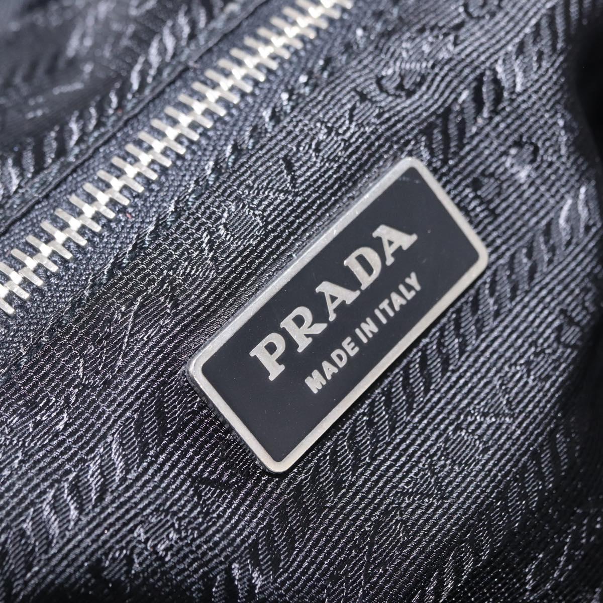 PRADA Tote Bag Suede Silver Pink Auth 207111A