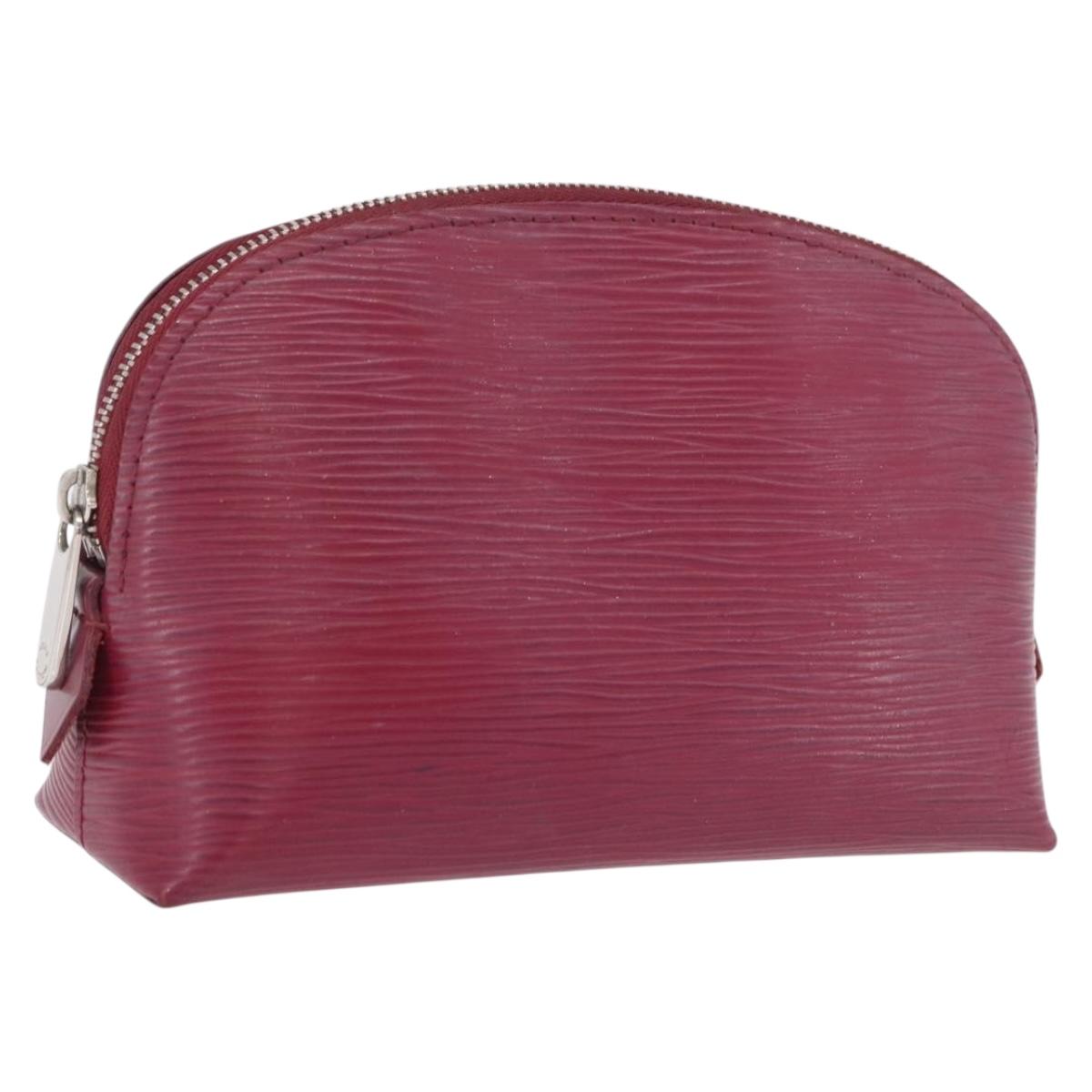 LOUIS VUITTON Epi Pochette Cosmetic PM Pouch Fuchsia M40641 LV Auth 207116A