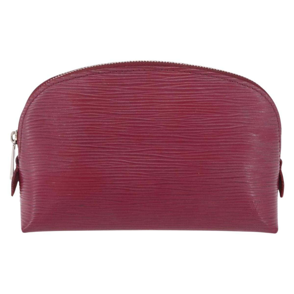 LOUIS VUITTON Epi Pochette Cosmetic PM Pouch Fuchsia M40641 LV Auth 207116A