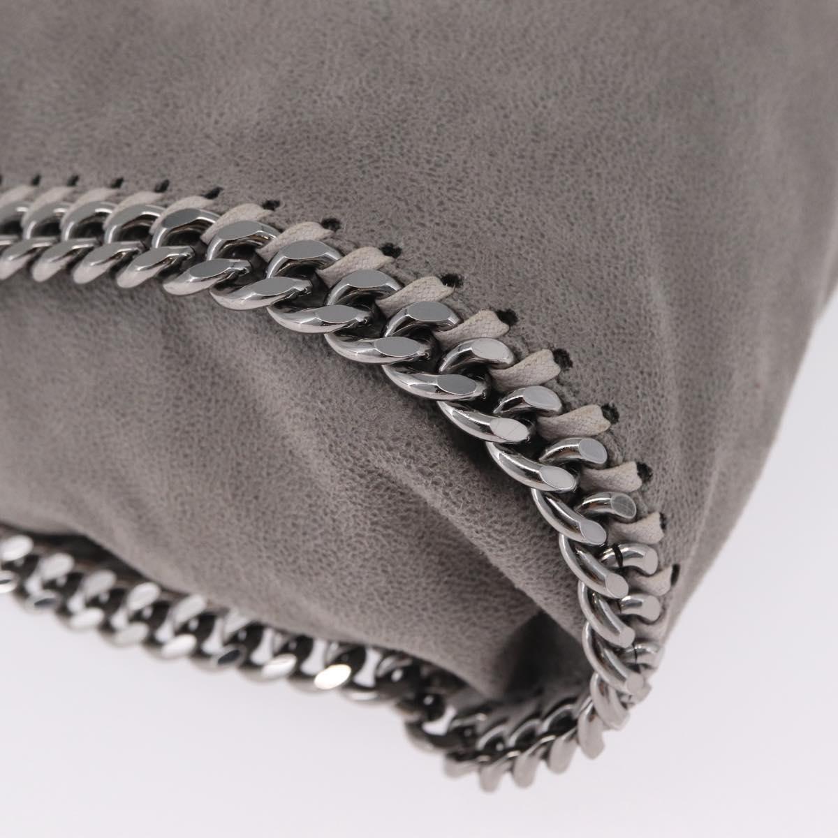 Stella McCartney Chain Falabella Bag Polyester Gray Silver 371223 Auth 207124A