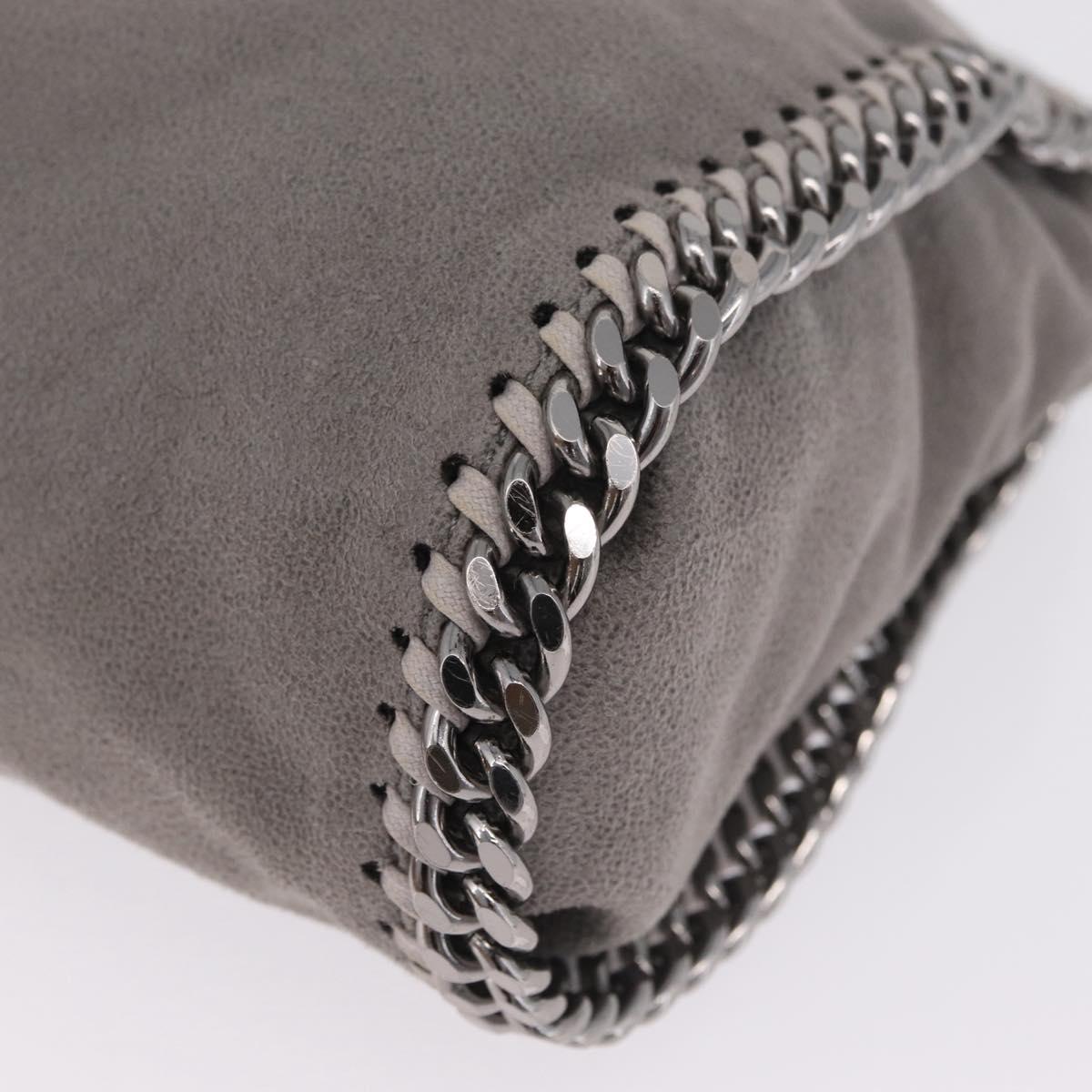 Stella McCartney Chain Falabella Bag Polyester Gray Silver 371223 Auth 207124A
