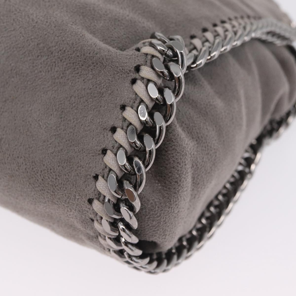 Stella McCartney Chain Falabella Bag Polyester Gray Silver 371223 Auth 207124A