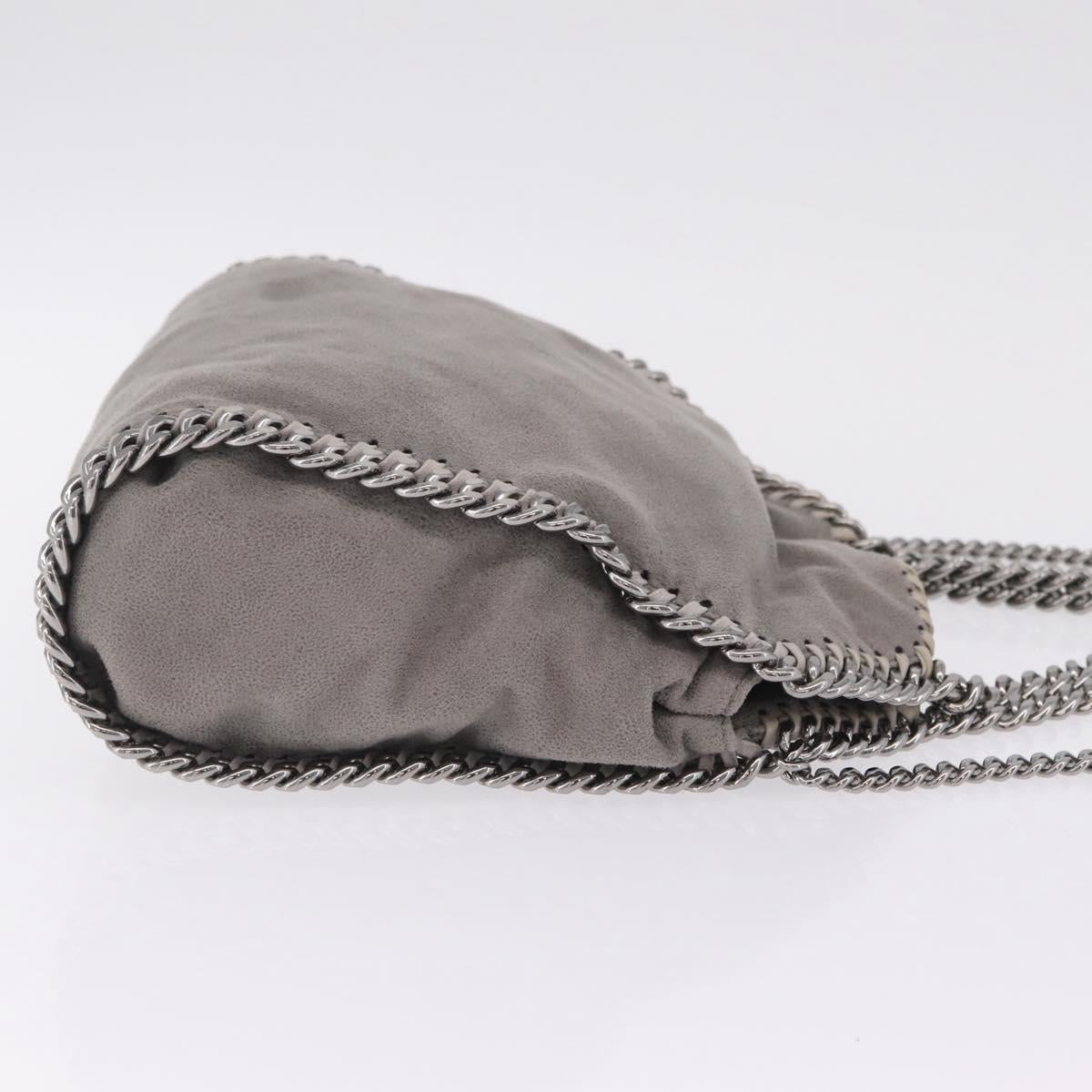 Stella McCartney Chain Falabella Bag Polyester Gray Silver 371223 Auth 207124A