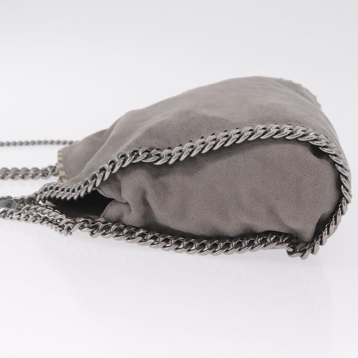 Stella McCartney Chain Falabella Bag Polyester Gray Silver 371223 Auth 207124A