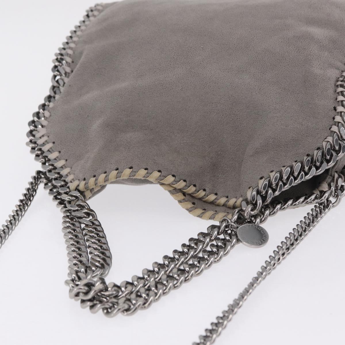 Stella McCartney Chain Falabella Bag Polyester Gray Silver 371223 Auth 207124A