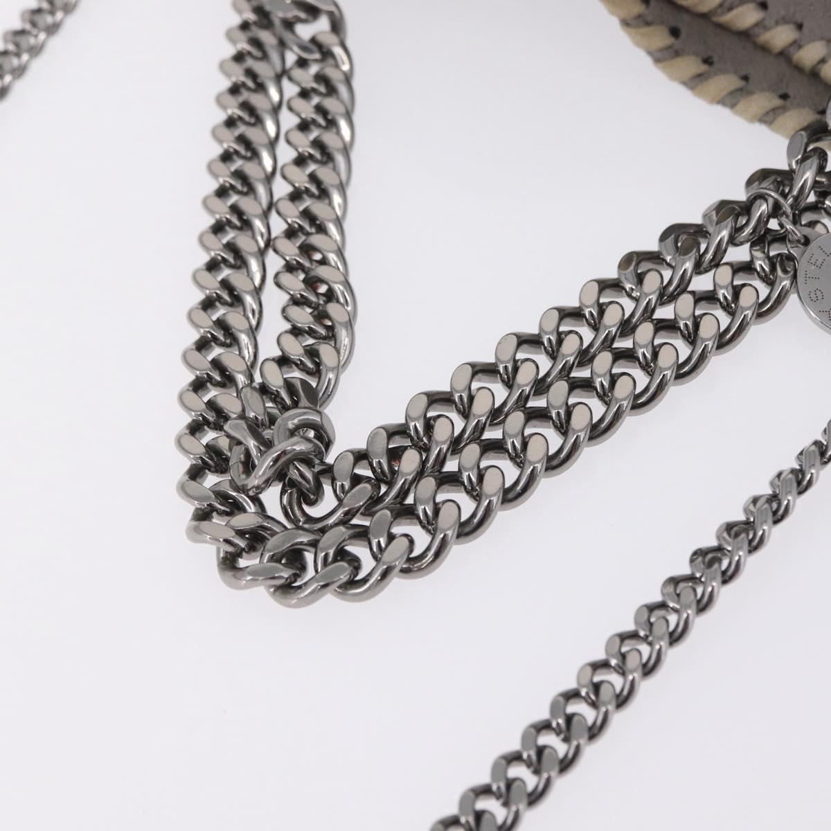 Stella McCartney Chain Falabella Bag Polyester Gray Silver 371223 Auth 207124A