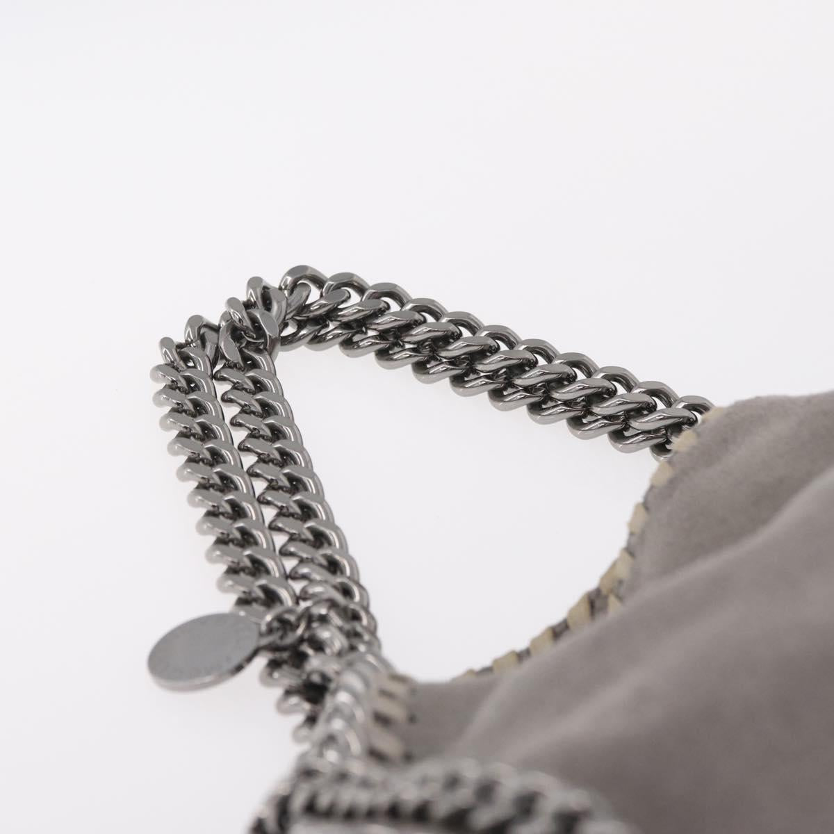 Stella McCartney Chain Falabella Bag Polyester Gray Silver 371223 Auth 207124A