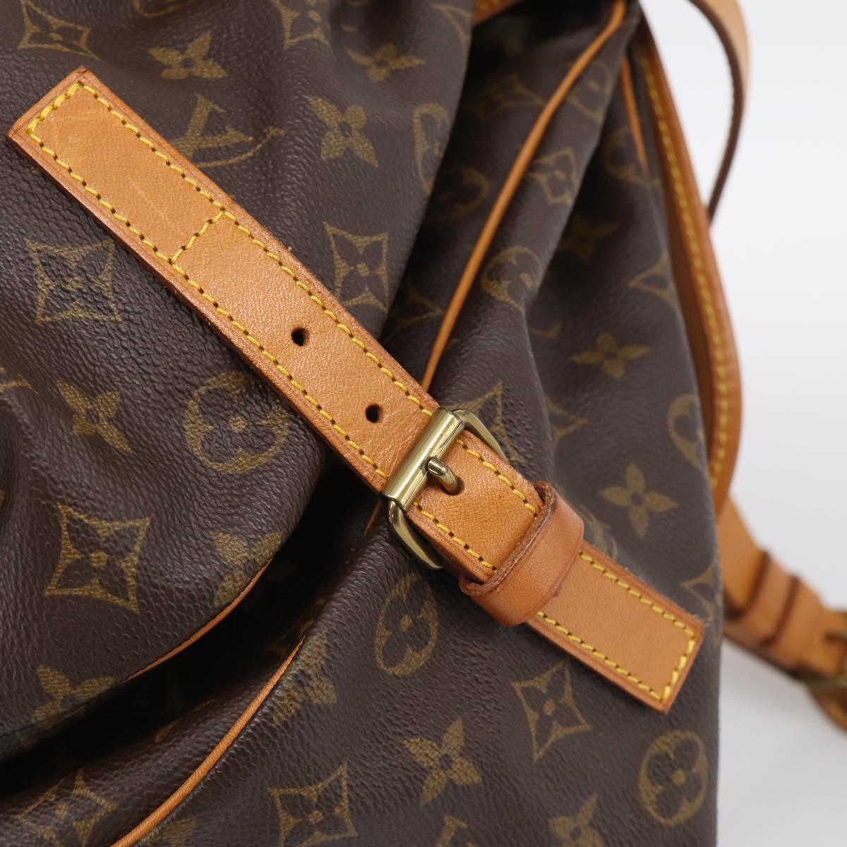 LOUIS VUITTON Monogram Saumur 35 Shoulder Bag M42254 LV Auth 207125V