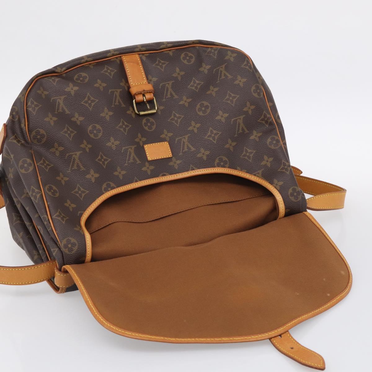 LOUIS VUITTON Monogram Saumur 35 Shoulder Bag M42254 LV Auth 207125V