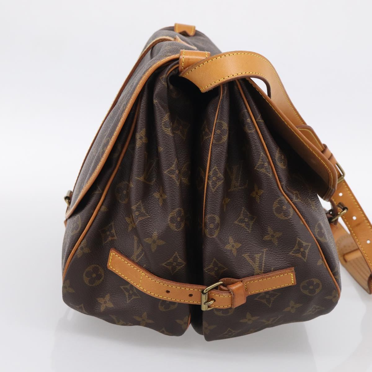 LOUIS VUITTON Monogram Saumur 35 Shoulder Bag M42254 LV Auth 207125V