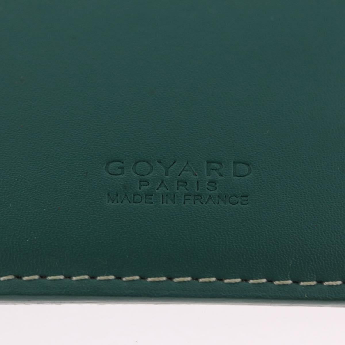 Goyard Herringbone Long Wallet PVC Green Auth 207130M