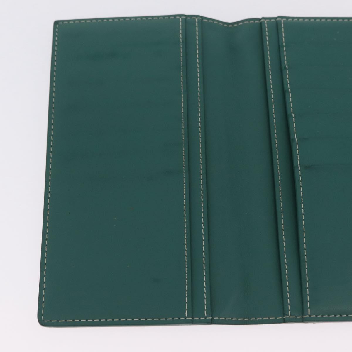 Goyard Herringbone Long Wallet PVC Green Auth 207130M
