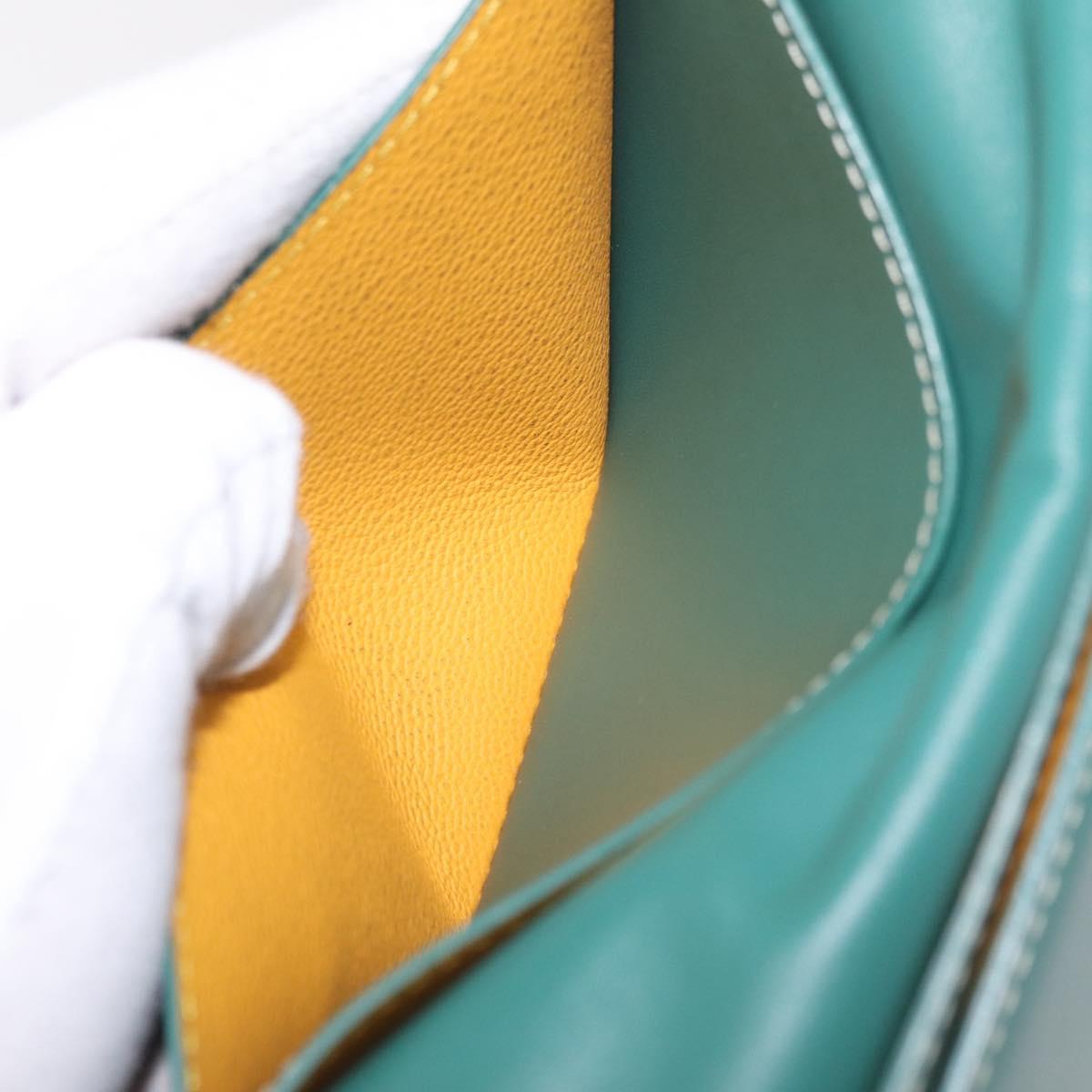 Goyard Herringbone Long Wallet PVC Green Auth 207130M