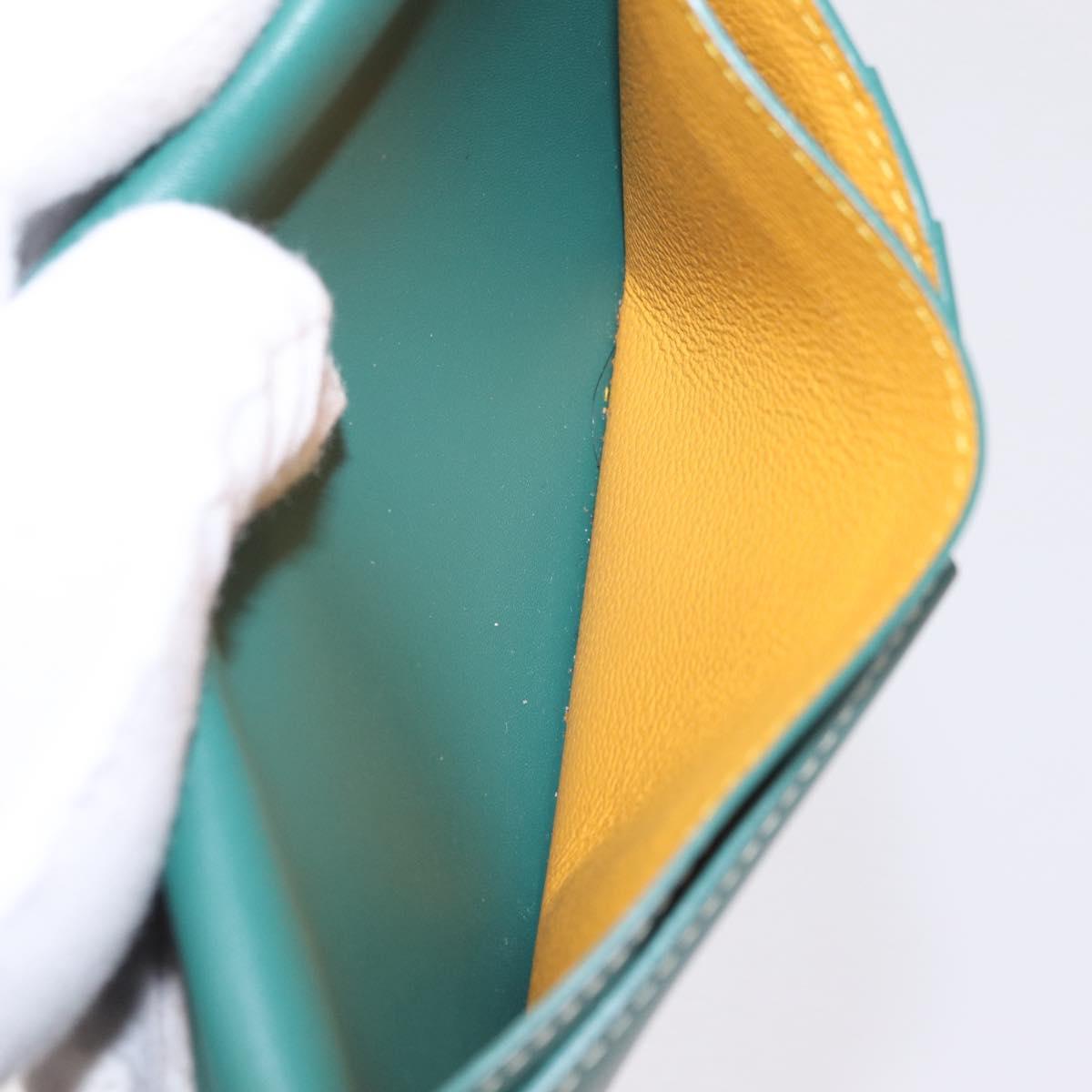 Goyard Herringbone Long Wallet PVC Green Auth 207130M
