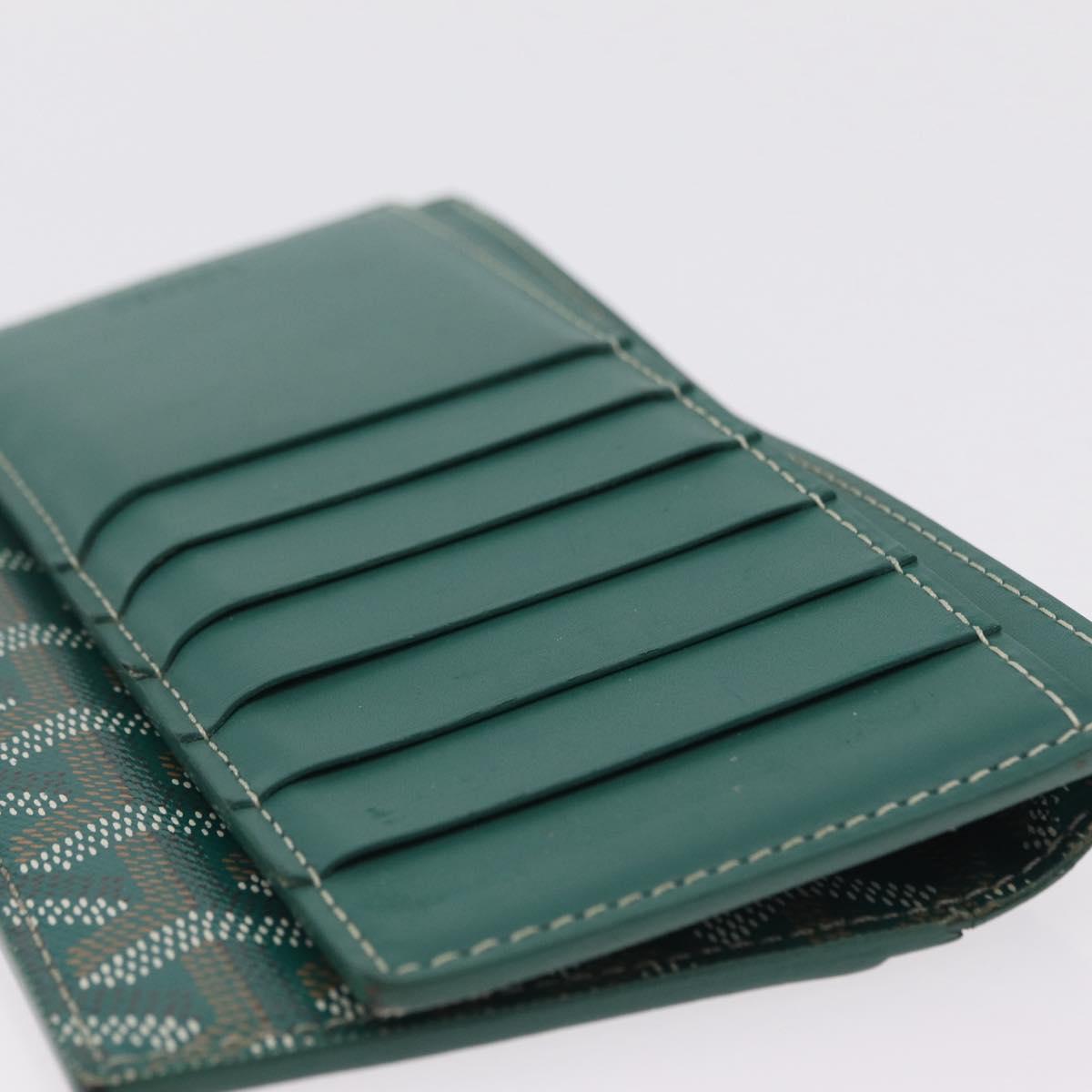 Goyard Herringbone Long Wallet PVC Green Auth 207130M